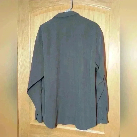 Firethorn Silver men's shirt gray suede long sleeve button up size L - Picture 2 of 5